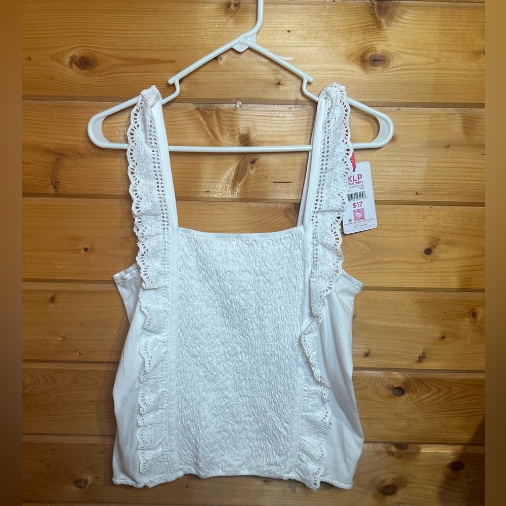 Justice Ivory Lace Kids Tank Top
